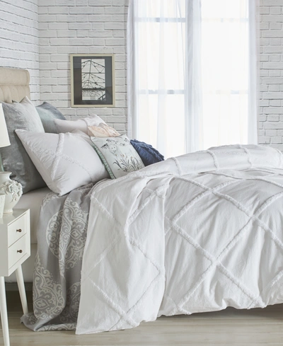 Peri Home Chenille Lattice 2-pc. Twin Comforter Set Bedding In White