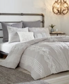 Peri Home Cut Geo Cotton King Duvet Cover Bedding In Grey