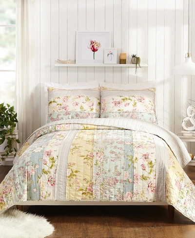 Jessica Simpson Mels Floral Twin Quilt Bedding In Blue
