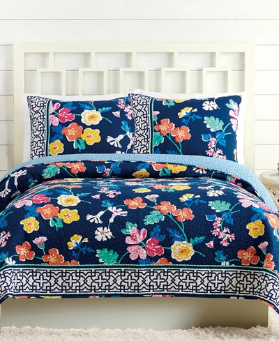 Jessica Simpson Maybe Navy Twin Quilt Bedding