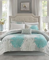 Madison Park Essentials Maible Reversible 9-pc. King Comforter And Sheet Set Bedding In Blush/grey