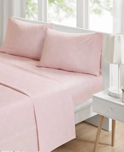 Intelligent Design Novelty 4-pc Full Printed Sheet Set Bedding In Pink Cats