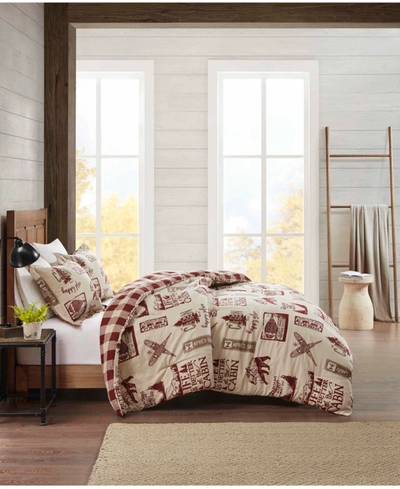 Premier Comfort Cabin Flannel Comforter Set, Full/queen