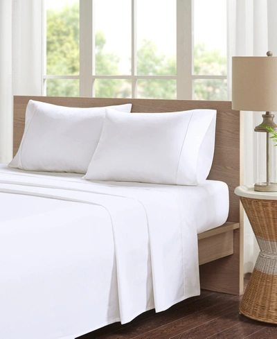 MADISON PARK PEACHED COTTON PERCALE 3-PC. SHEET SET, TWIN