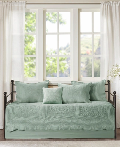Madison Park Tuscany Reversible Scalloped-edge 6-pc. Daybed Cover Set In Seafoam