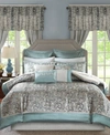 Madison Park Eleni 24-pc. California King Room In A Bag Bedding In Teal