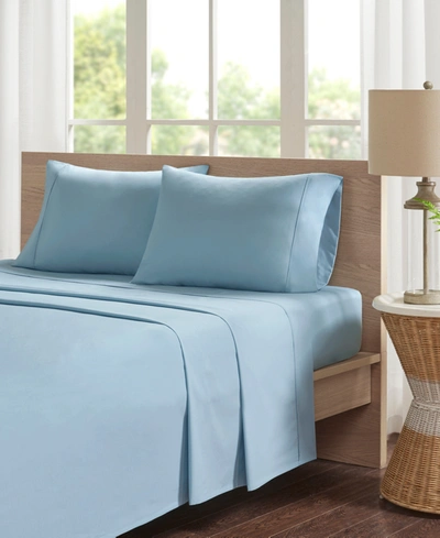 Madison Park Peached Cotton Percale 3-pc. Sheet Set, Twin In Teal