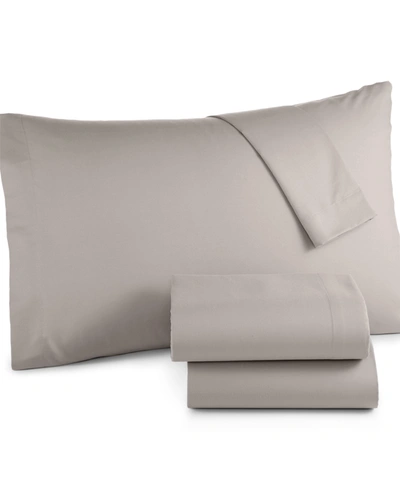 Jessica Sanders Microfiber 4 Pc. Sheet Set, King, Created For Macy's In Flint Grey