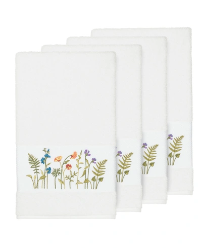 LINUM HOME TURKISH COTTON SERENITY 4-PC. EMBELLISHED BATH TOWEL SET