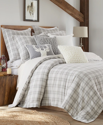 Levtex Macalister Plaid King Comforter Set, 3 Piece In Gray
