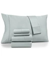 Fairfield Square Collection Brookline 1400 Thread Count Extra Deep Pocket 6 Pc. Sheet Set, California King, Exclusively At Macy' In Seaglass