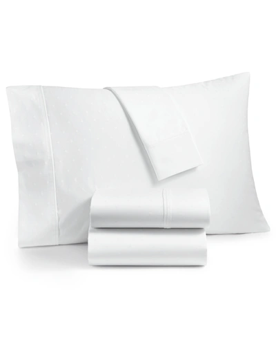 Aq Textiles Bergen House Diamond Dot Extra Deep Pocket 100% Certified Egyptian Cotton 1000 Thread Count 4 Pc. Sh In White