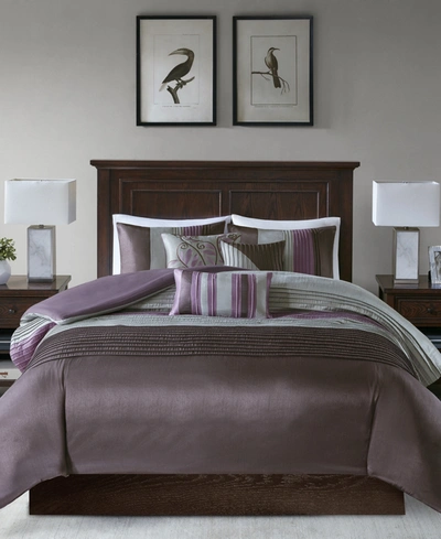 Madison Park Amherst 7-pc. California King Comforter Set Bedding In Purple