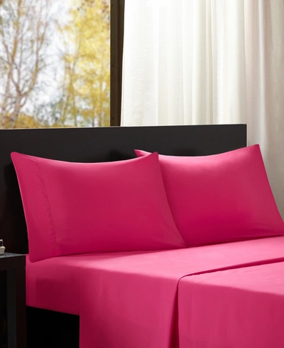 Intelligent Design Microfiber 4-pc King Sheet Set Bedding In Pink