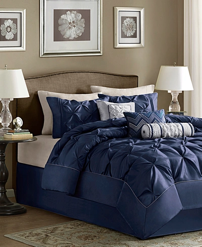 Madison Park Wilma 7-pc. King Comforter Set Bedding In Navy