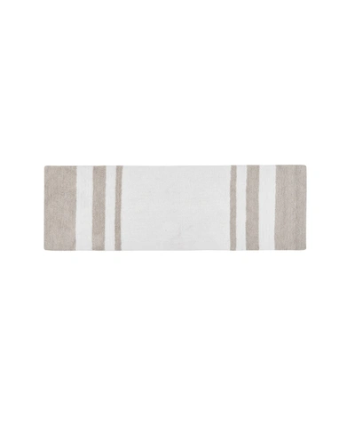 Madison Park Spa Reversible Cotton Bath Rug, 24" X 72" In Taupe