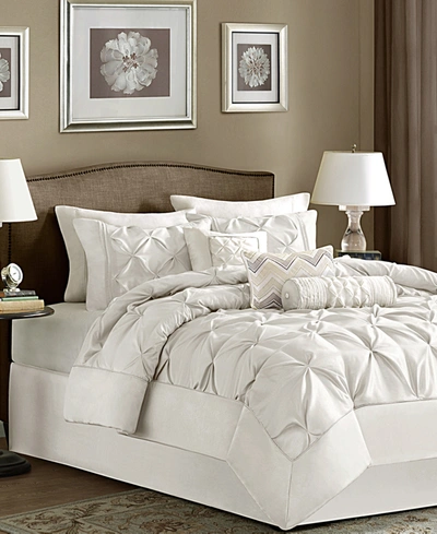 Madison Park Wilma 7-pc. Queen Comforter Set Bedding In White