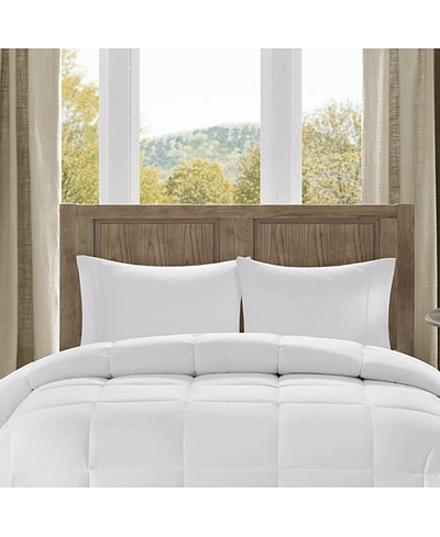 Madison Park Winfield 300 Thread Count Cotton Percale Luxury Down Alternative Comforter, King/california King In White