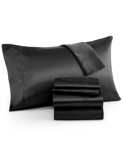 Madison Park Essentials Satin 6-pc. Sheet Set, California King In Black