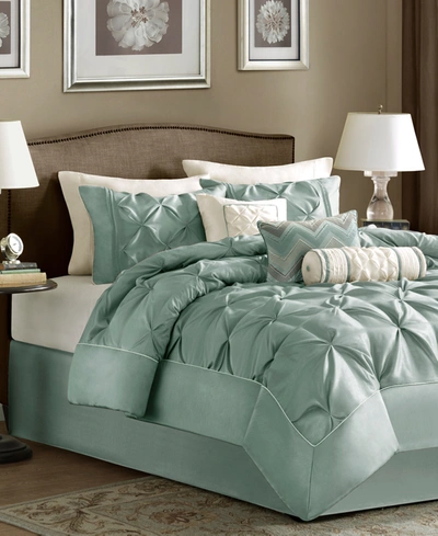 Madison Park Wilma 7-pc. Queen Comforter Set Bedding In Seafoam