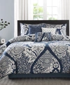 Madison Park Vienna Cotton 7-pc. California King Comforter Set Bedding In Indigo