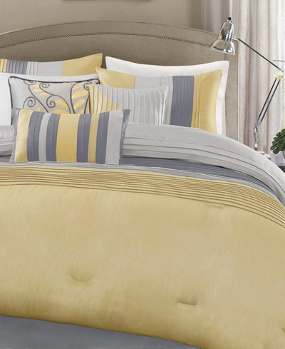 Madison Park Amherst 7-pc. Queen Comforter Set Bedding In Yellow