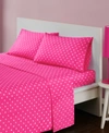 JLA HOME POLKA DOT COTTON 4-PC. SHEET SET, QUEEN