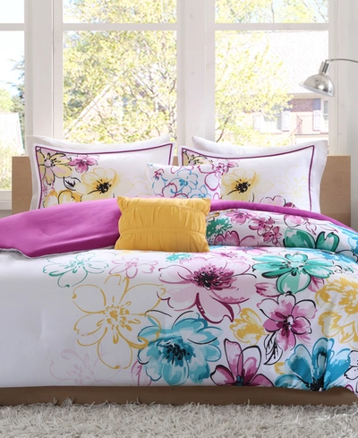 Intelligent Design Olivia Reversible 5-pc. Comforter Set, Full/queen In Blue