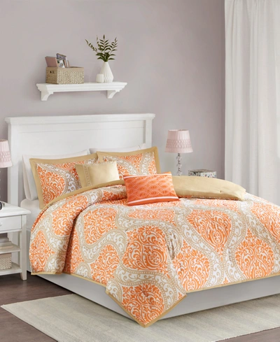 Intelligent Design Senna Reversible 4-pc. Comforter Set, Twin/twin Xl In Orange