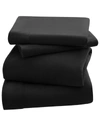 Jla Home Peak Performance 3m Scotchgard Micro Fleece 3-pc Twin Sheet Set Bedding In Black