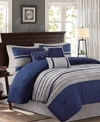 Madison Park Palmer Microsuede 7-pc. California King Comforter Set Bedding In Blue