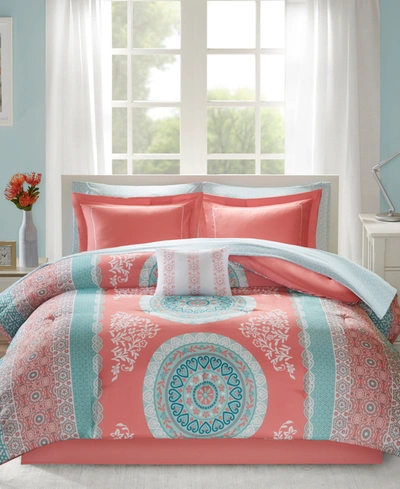 Intelligent Design Loretta 7-pc. Twin Comforter Set Bedding In Coral