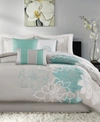 Madison Park Lola 7-pc. Queen Comforter Set Bedding In Aqua