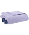 Shavel Micro Flannel 7 Layers Of Warmth Twin Electric Blanket Bedding In Amethyst