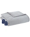 Shavel Micro Flannel 7 Layers Of Warmth Twin Electric Blanket Bedding In Greystone