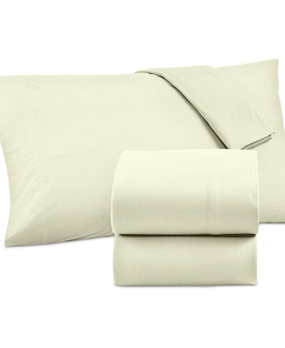 Shavel Micro Flannel Solid Queen 4-pc Sheet Set In Ivory