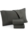 Shavel Micro Flannel Solid Queen 4-pc Sheet Set In Charcoal