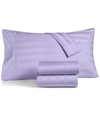 Charter Club 1.5" Stripe 550 Thread Count 100% Cotton 4-pc. Sheet Set, California King, Exclusively At Macy's In Pale Lilac