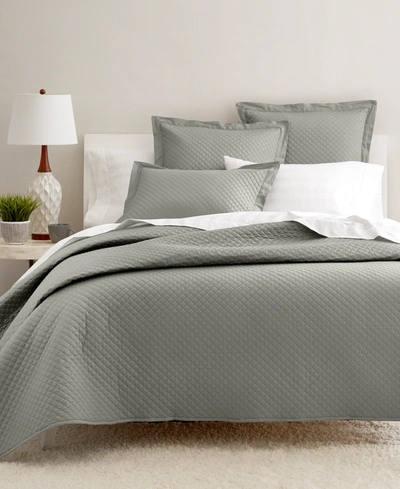 Charter Club Damask Quilted Cotton 3-pc. Coverlet Set, Full/queen, Created For Macy's In Smoke