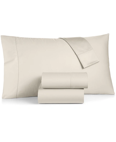 Charter Club Damask Solid 550 Thread Count 100% Cotton Flat Sheet, King, Created For Macy's In Neo Natural