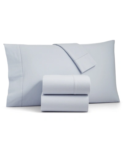 Charter Club Sleep Luxe Solid Cotton Flannel 4-pc. Sheet Set, California King, Created For Macy's In Pool