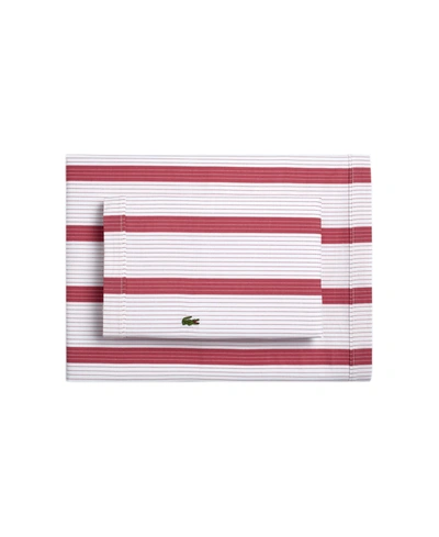 Lacoste Home Archive Sheet Set, California King In Baroque Rose