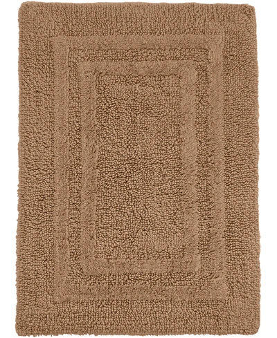 Hotel Collection Cotton Reversible 21" X 33" Bath Rug In Chamois
