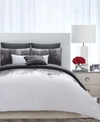 Vince Camuto Home Vince Camuto Lyon Full/queen 3 Piece Comforter Set In Grey And White