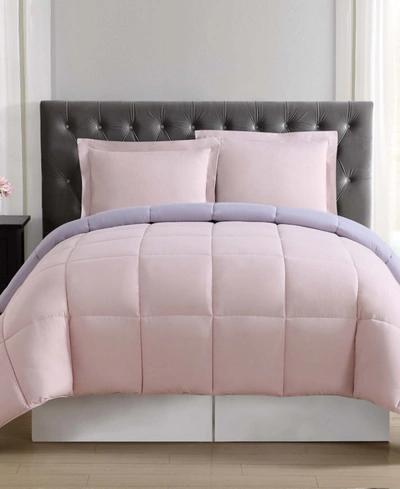 Truly Soft Everyday Reversible Full/queen 3-pc. Comforter Set In Blush And Silver Grey