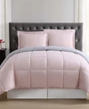 Truly Soft Everyday Reversible 3-pc. Comforter Set, Full/queen In Blush And Silver Grey