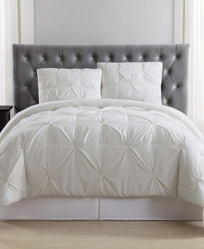 Truly Soft Pleated Full/queen Comforter Set In Off White