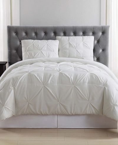 Truly Soft Pleated Duvet Cover Set, Full/queen In Off White