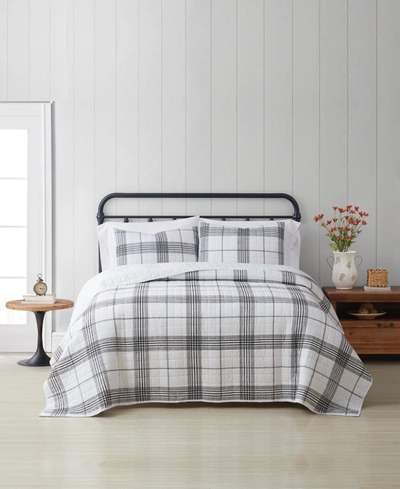 Cottage Classics Plaid Twin/twin Xl 2-piece Quilt Set In White