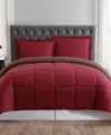 Truly Soft Everyday Reversible Full/queen 3-pc. Comforter Set Bedding In Burgundy And Brown